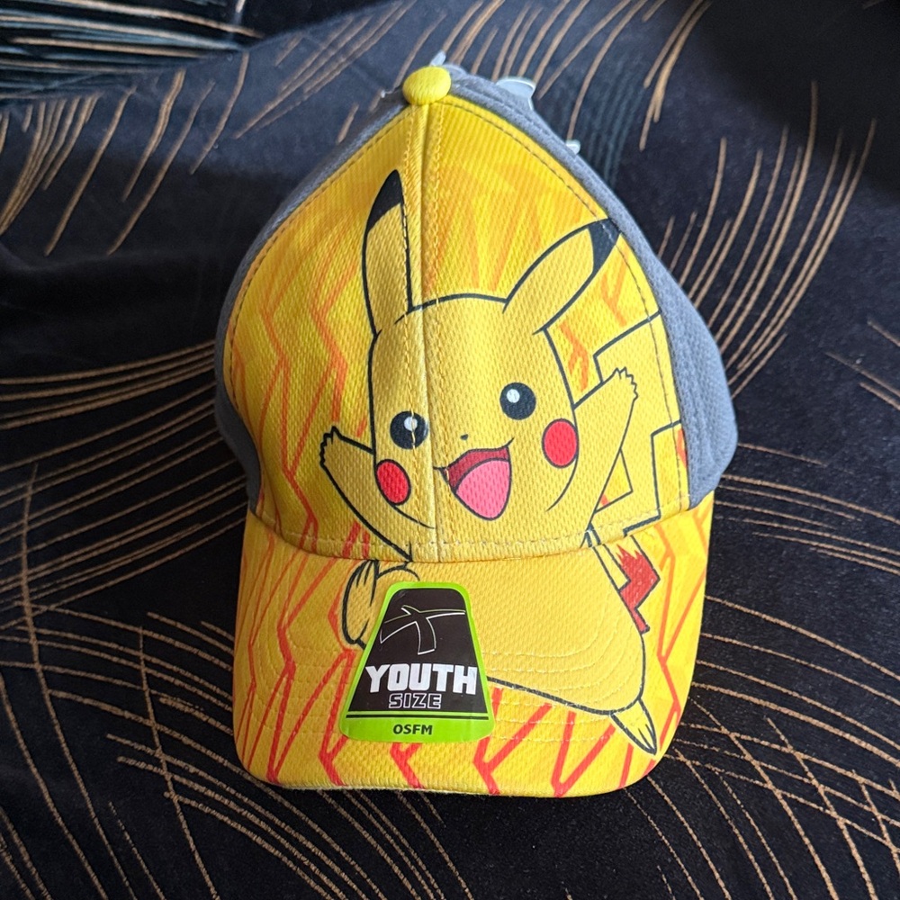 Brand new with tag Pokemon Pikachu Youth Hat - Yellow and Gray